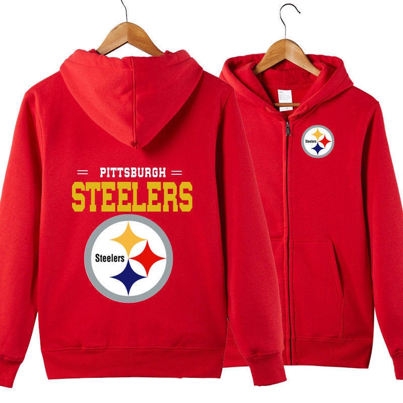 mens steelers zip up hoodie